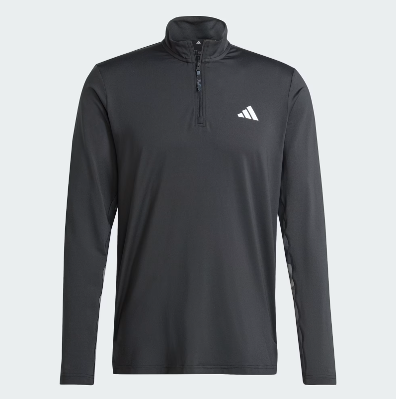 Camiseta de entrenamiento camuflada Train Essentials de manga larga y cierre corto 